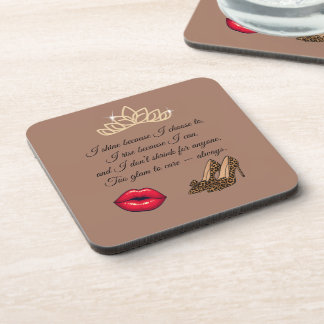 Dessous-de-verre Trop Glam Pour Se Soucier – Citation Chic