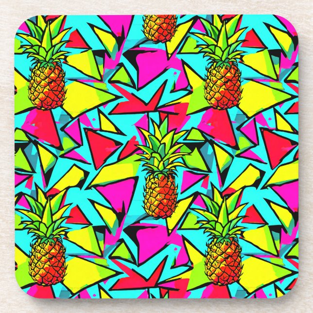 Dessous-de-verre Tropical Pop Ananas (Devant)