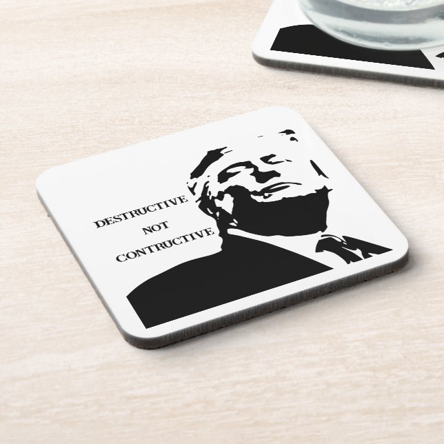 Dessous-de-verre Trump/Coaster de boisson destructeur (Côté gauche)