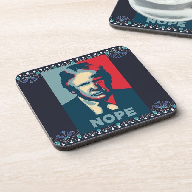 Dessous-de-verre Trump Nope Beverage Coaster (Côté gauche)