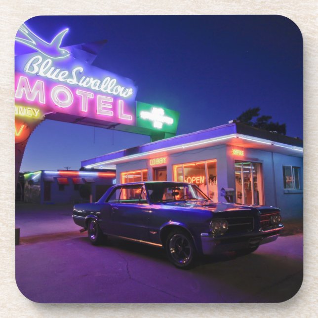 Dessous-de-verre Tucumcari, Nouveau Mexique, Etats-Unis. Itinéraire (Devant)