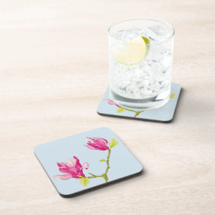 Dessous-de-verre Tulip Magnolias sur un ensemble de Dessous de verr
