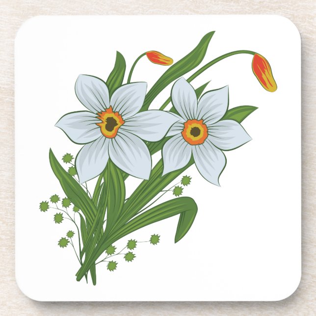 Dessous-de-verre Tulipes et fleurs de jonquilles (Devant)
