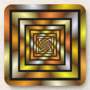 Dessous-de-verre Tunnel lumineux coloré Trippy Fractal Graphisme