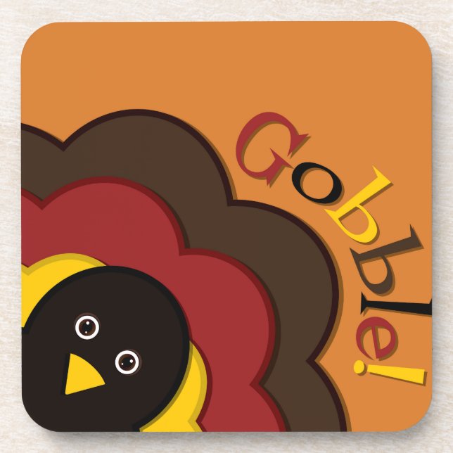 Dessous-de-verre Turc caché de Thanksgiving (Devant)