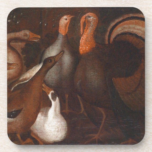 Dessous-de-verre Turquie Canards Pigeon Thanksgiving Dessous de ver (Devant)