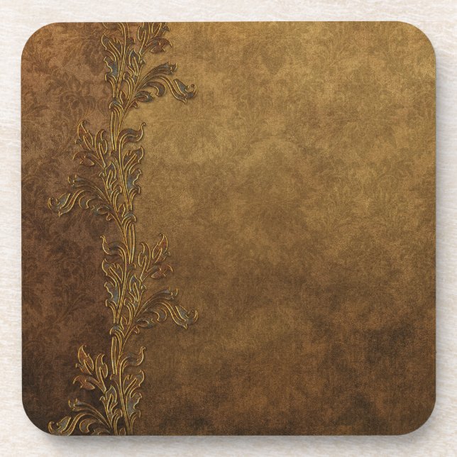 Dessous-de-verre Tuscan marron élégant (Devant)