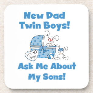 Dessous-de-verre Twin Boys New Papa Cadeaux