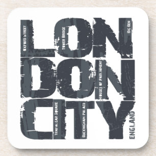 Dessous-de-verre Typographie de Londres, Angleterre