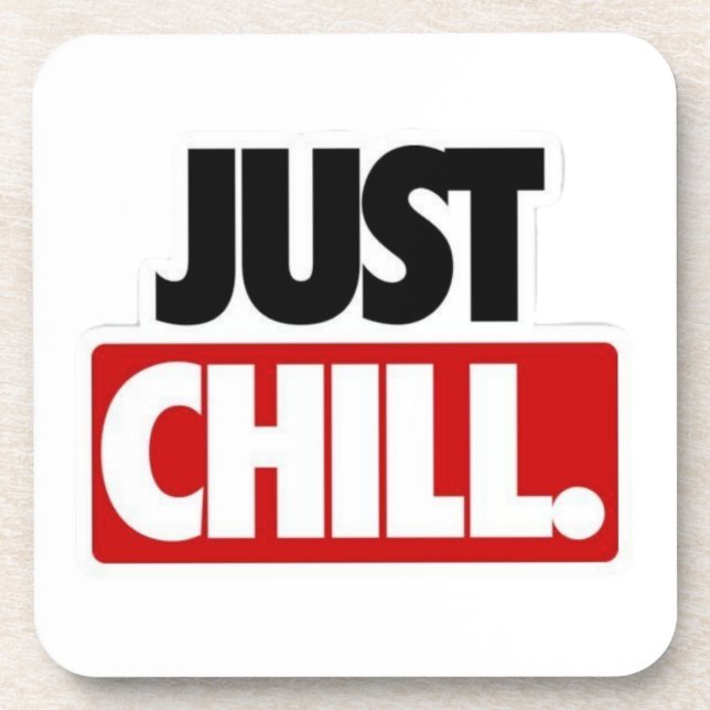 Dessous-de-verre Typographie Just Chill (Devant)