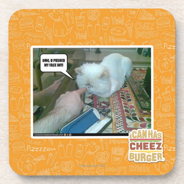 Dessous-de-verre U a poussé mon visage dedans ! (Devant)