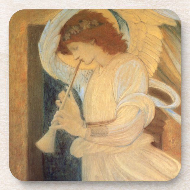 Dessous-de-verre Un ange jouant du flageolet par Burne-Jones (Devant)