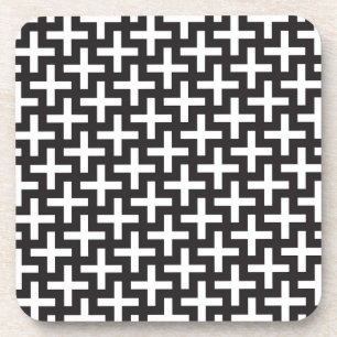 Dessous-de-verre Un b&w modèle fait avec "plus" le signe