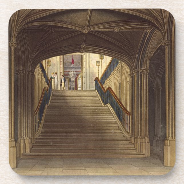Dessous-de-verre Un escalier, château de Windsor, 'de résidence (Devant)