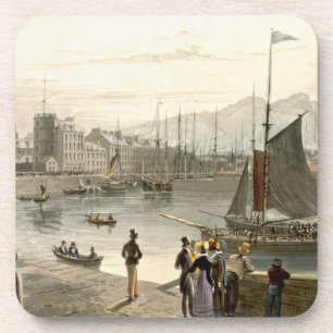 Dessous-de-verre Un ferry arrivant chez Leith, 'd'un voyage autour