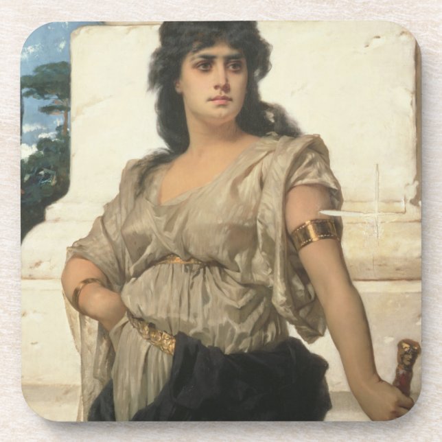 Dessous-de-verre Un guerrier juste (huile sur la toile) (Devant)