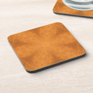 Dessous-de-verre Un kaléidoscope d'une étoile orange brûlée