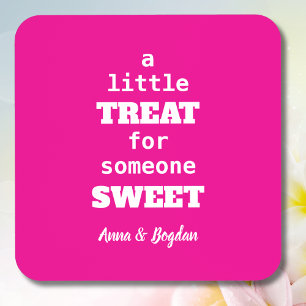 Dessous-de-verre Un Petit Traitement Pour Quelqu'Un De Sucré Rose P