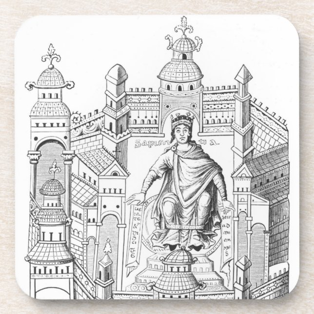 Dessous-de-verre Un roi de Carlovingian dans son palais, (Devant)