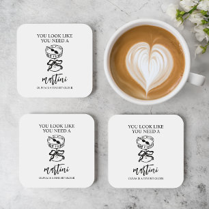 Dessous-de-verre Un Tini Un Peu Plus Ancien Martini Fête Anniversai