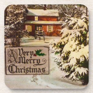 Dessous-de-verre Un très joyeux Noël Classique Traditionnel Hiver