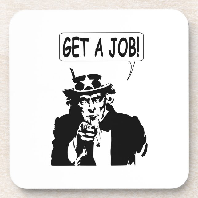Dessous-de-verre Uncle Sam Get A Job (Devant)