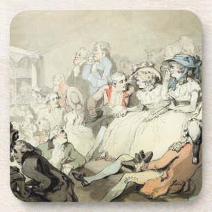 Dessous-de-verre Une assistance observant un jeu, c.1785 (a à