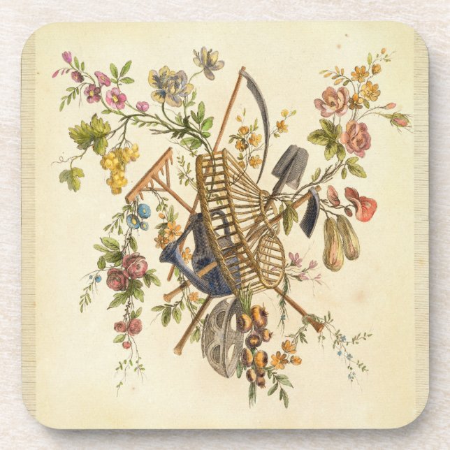 Dessous-de-verre Une conception de textile de jardin, 'de l'ONU (Devant)