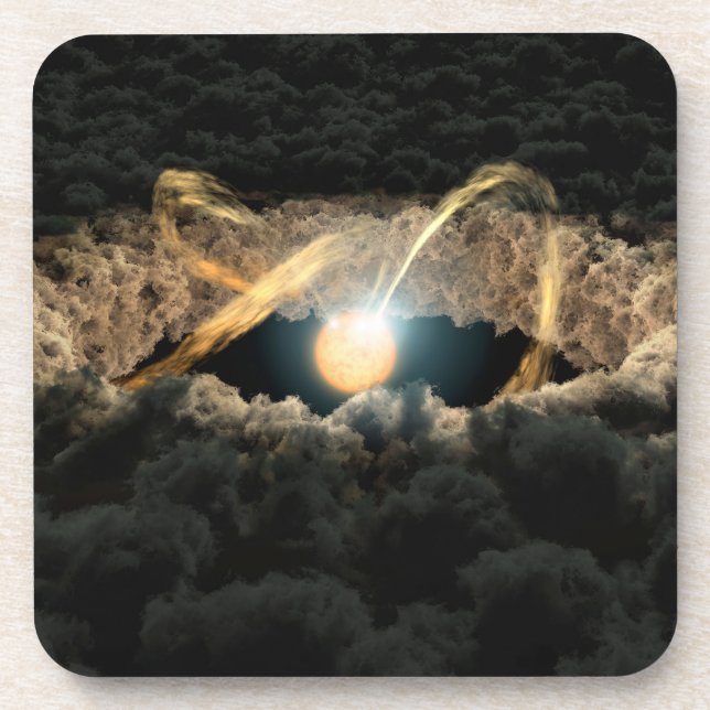 Dessous-de-verre Une Étoile Entourée D'Un Disque Protoplanétaire (Devant)