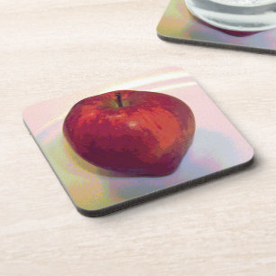 Dessous-de-verre Une grosse pomme rouge