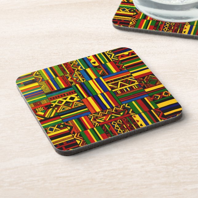 Dessous-de-verre Une interprétation stylisée de l'impression "Kente (Côté gauche)