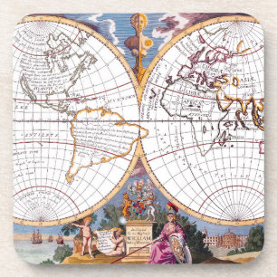 Dessous-de-verre Une Nouvelle Carte De L'Ensemble Terraqueux Du Des