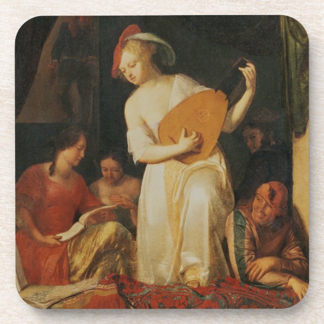 Dessous-de-verre Une partie musicale, 1681 (Devant)