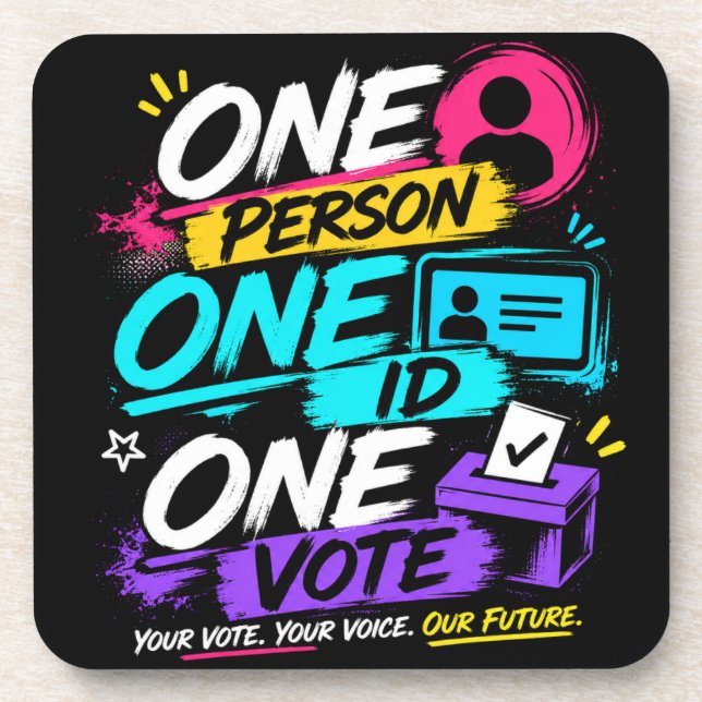 Dessous-de-verre Une personne, un ID, un vote (Devant)