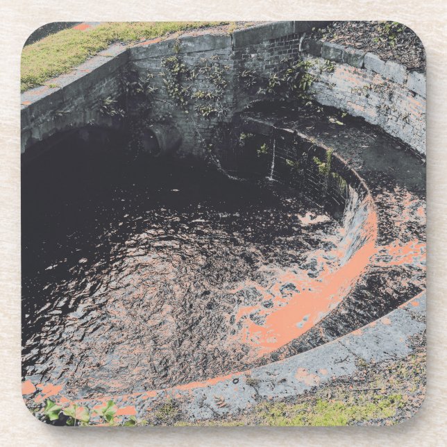 Dessous-de-verre Une piscine orange à Welshpool (Devant)
