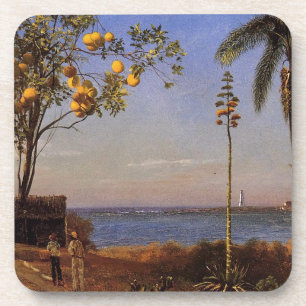 Dessous-de-verre Une vue aux Bahamas par Bierstadt Albert.
