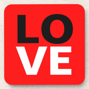 Dessous-de-verre Unique Arrière - plan rouge amour romance