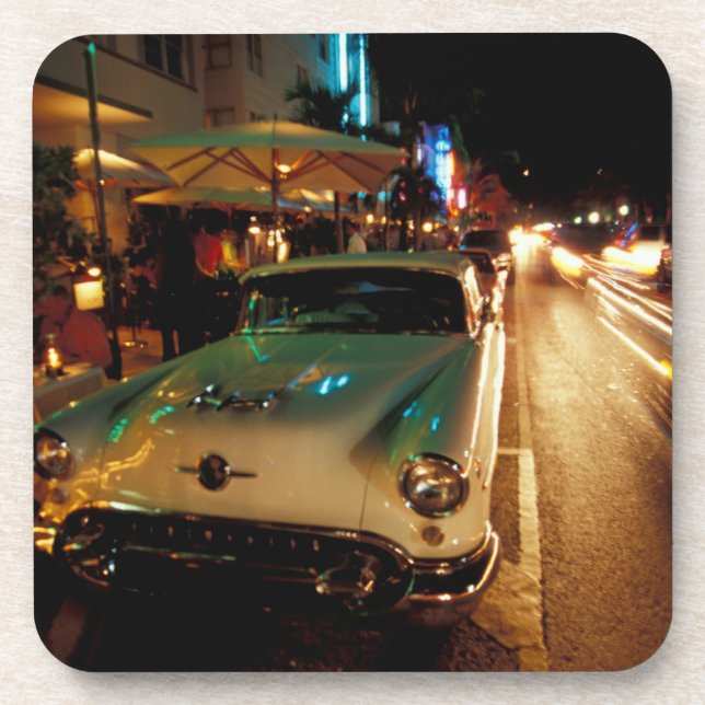 Dessous-de-verre USA, FL, Miami, South Beach la nuit.2 (Devant)