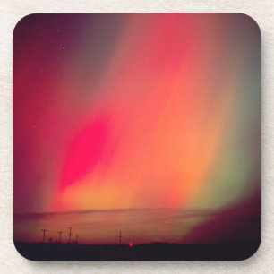 Dessous-de-verre USA, Idaho. Aurora borealis, aurore boréale