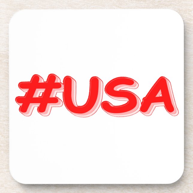 Dessous-de-verre "#USA" Joli design. Commandez dès maintenant  (Devant)