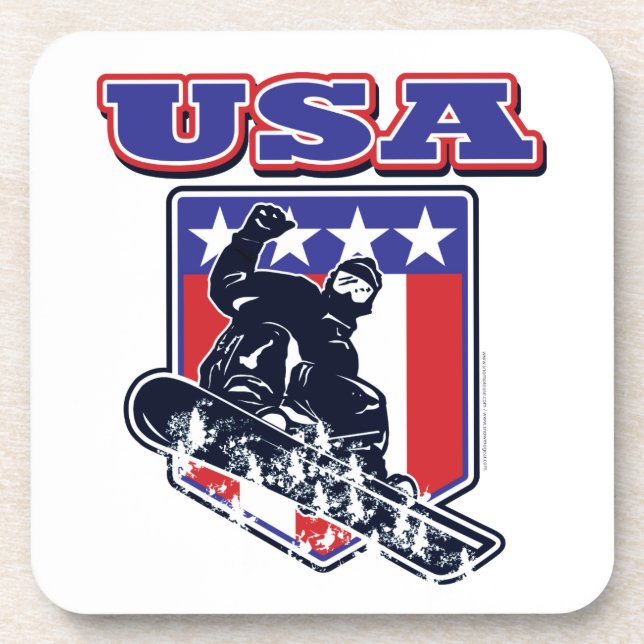 Dessous-de-verre USA Snowboarding (Devant)