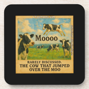 Dessous-de-verre Vache a sauté par-dessus le Moo – Chariot de ferme