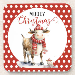 Dessous-de-verre Vache de Noël jeu de mots