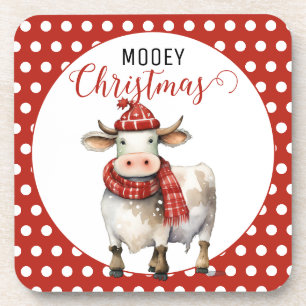 Dessous-de-verre Vache de Noël Pun