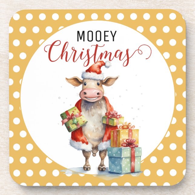 Dessous-de-verre Vache de Noël Pun (Devant)