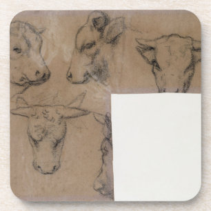 Dessous-de-verre Vache de Paul Gauguin Cinq Croquis de tete de