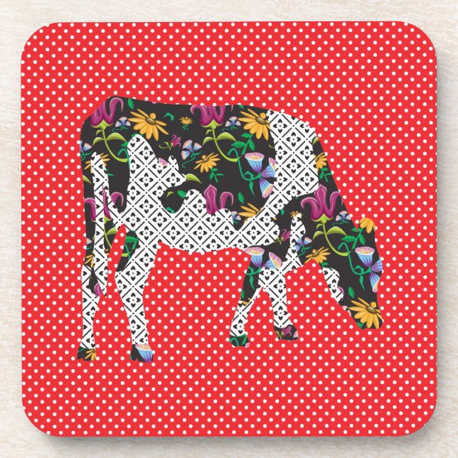 Dessous-de-verre Vache frisonne, koe de Friese (Devant)