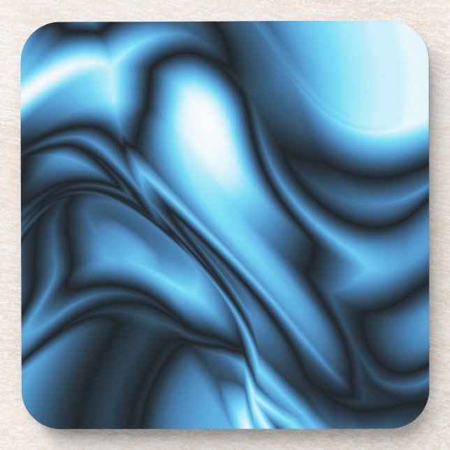 Dessous-de-verre Vague de soie bleue (Devant)