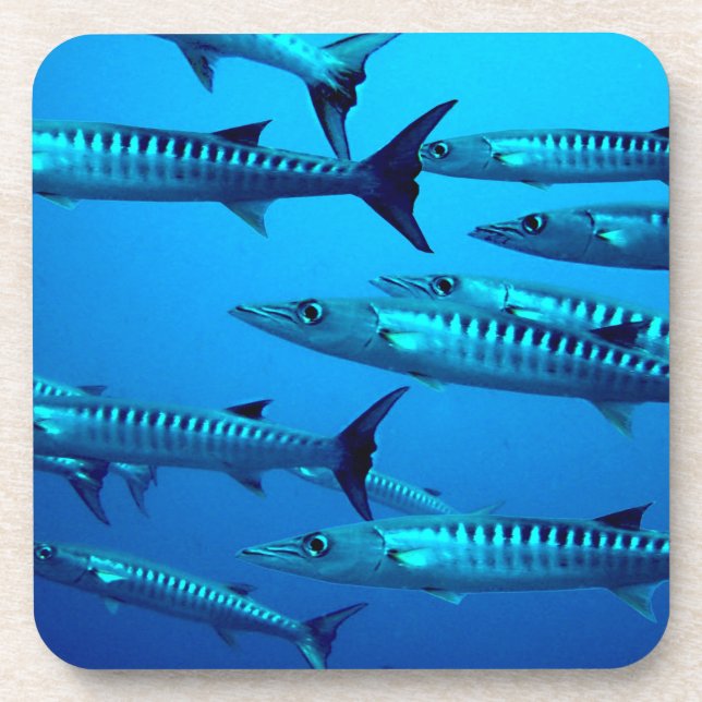 Dessous-de-verre vague tropicale de l'eau d'océan de mer profonde (Devant)