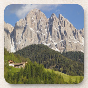Dessous-de-verre Val di Funes, vallée de Villnöss, Dolomites, Itali